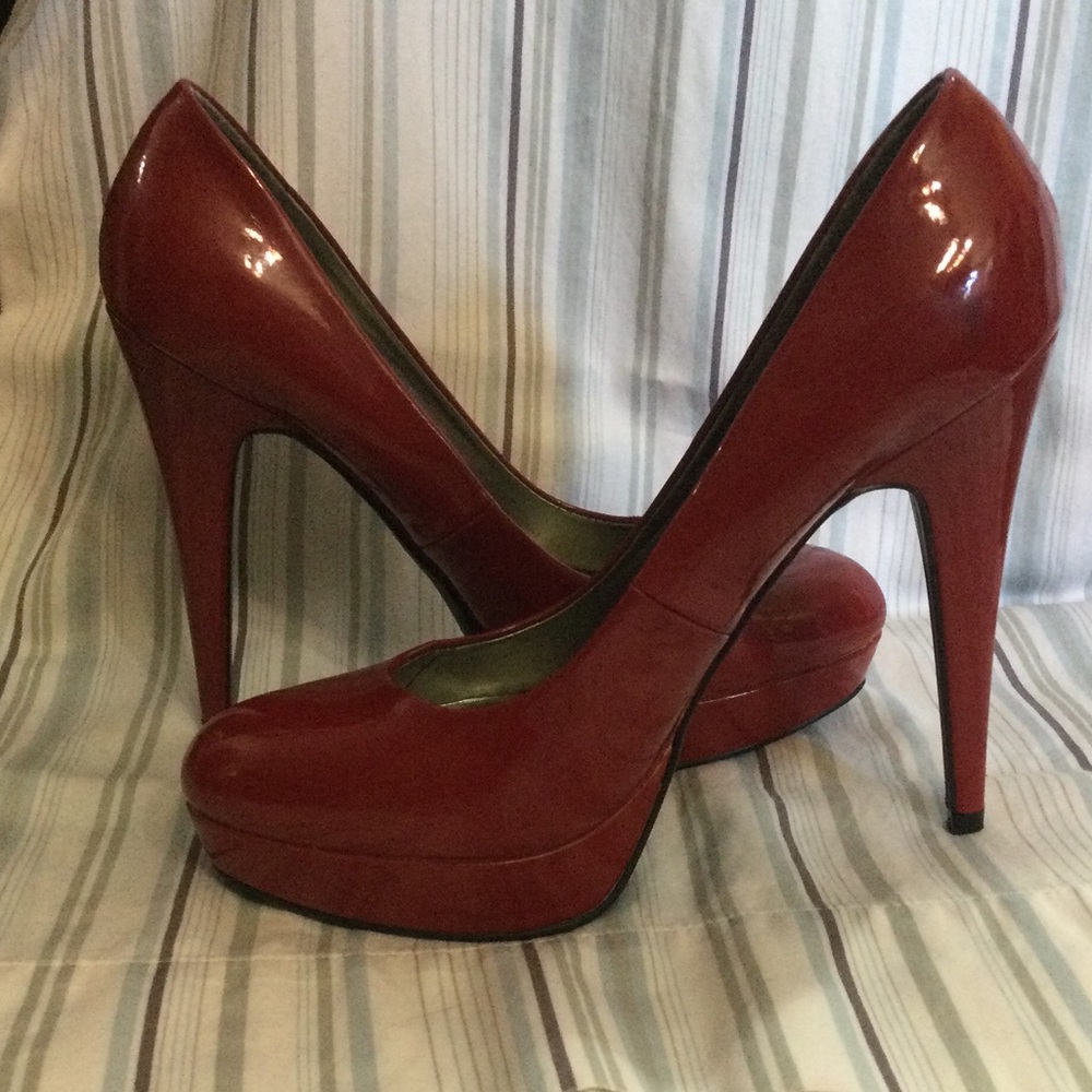 🆕 GUESS Red Stilleto Platform Shoes 👠❤️💃🏻